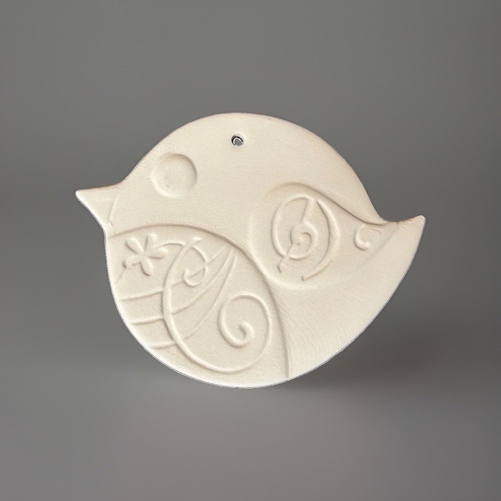 Ceramic Charming Bird Ornament Ready To Paint Bisque